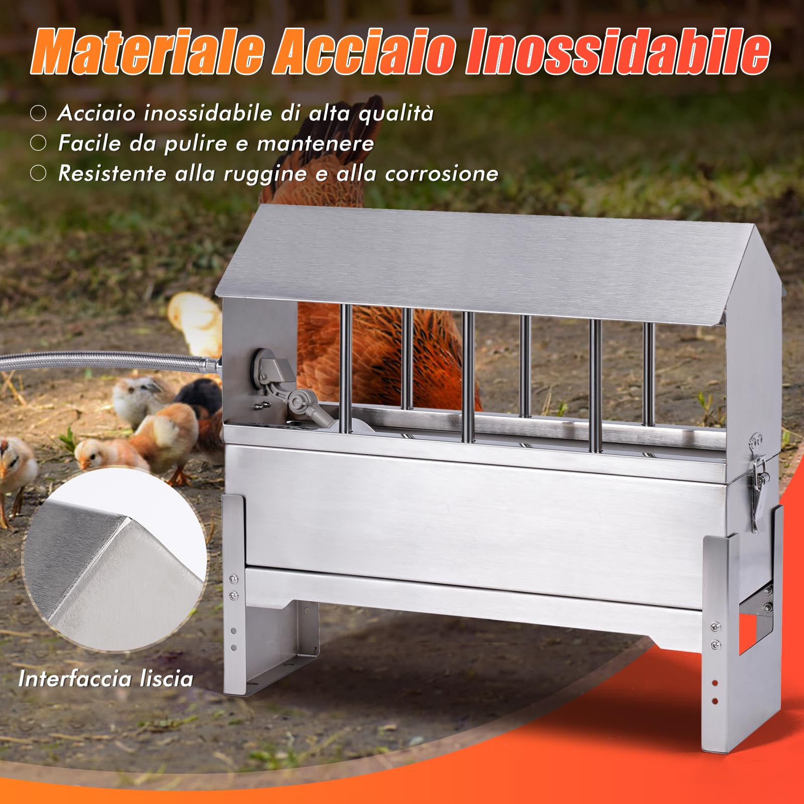 Annaffiatoio Per Piccioni Drinker Automatico In Acciaio Inox Con Valvola Galleggiante Da 1/2 Pollici, Alimentatore Per Quail, Pollo, Ducks, Gees