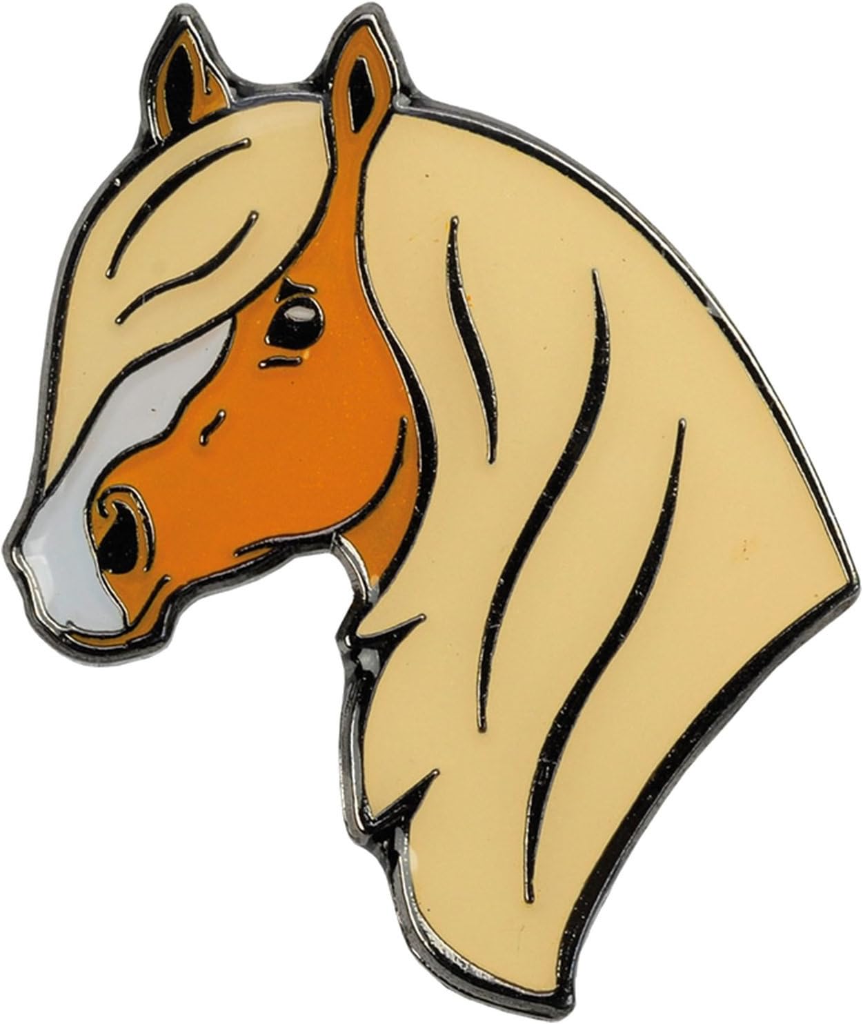 Blue Bug Lapel Pin, Badge, Brooch - Horses, Haflinger Head