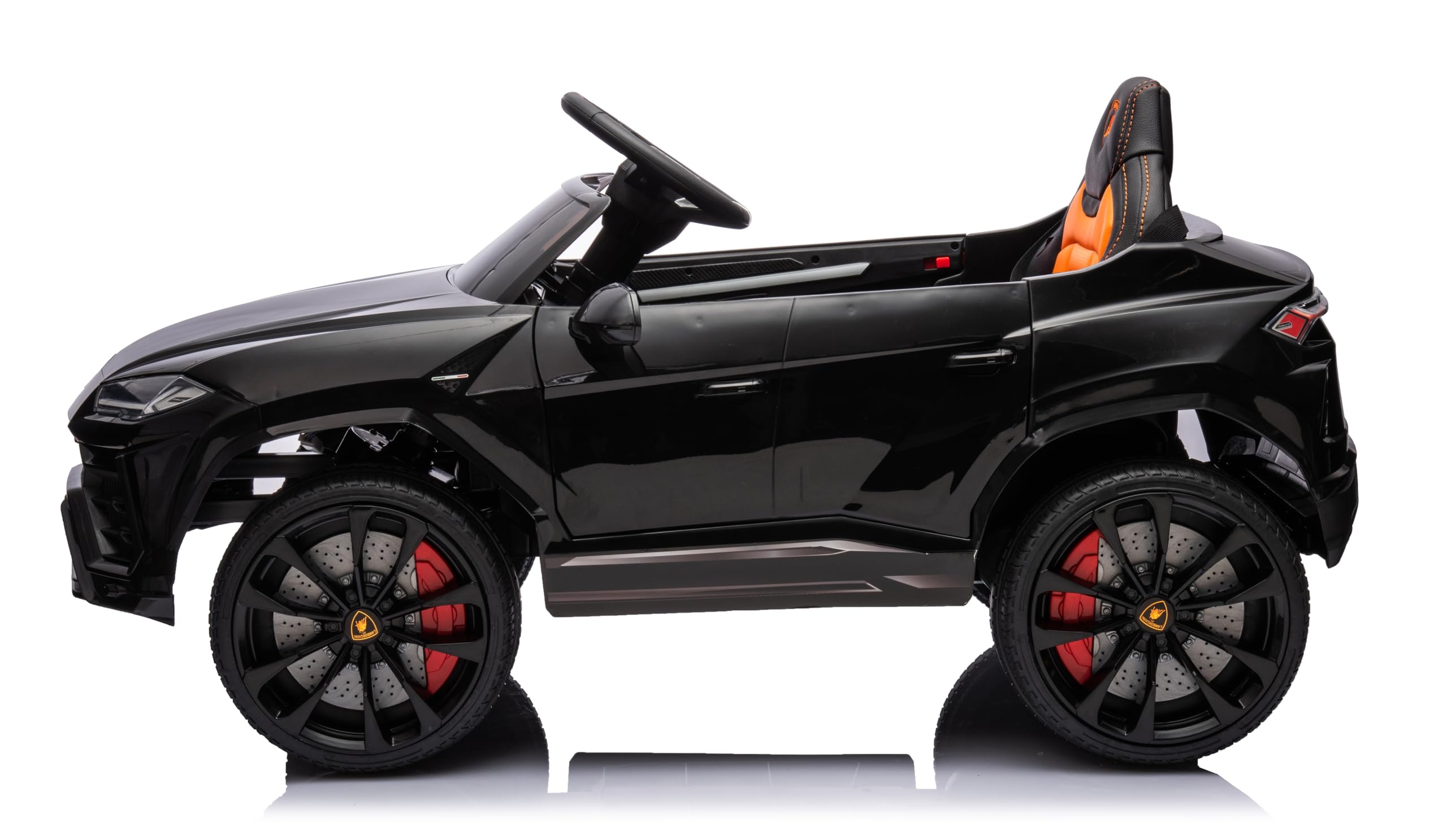 Macchina Elettrica per Bambini Lamborghini Urus 12v Full Optional con Sedile in Pelle e Tappetini Auto Elettrica per Bambini con Telecomando Nero