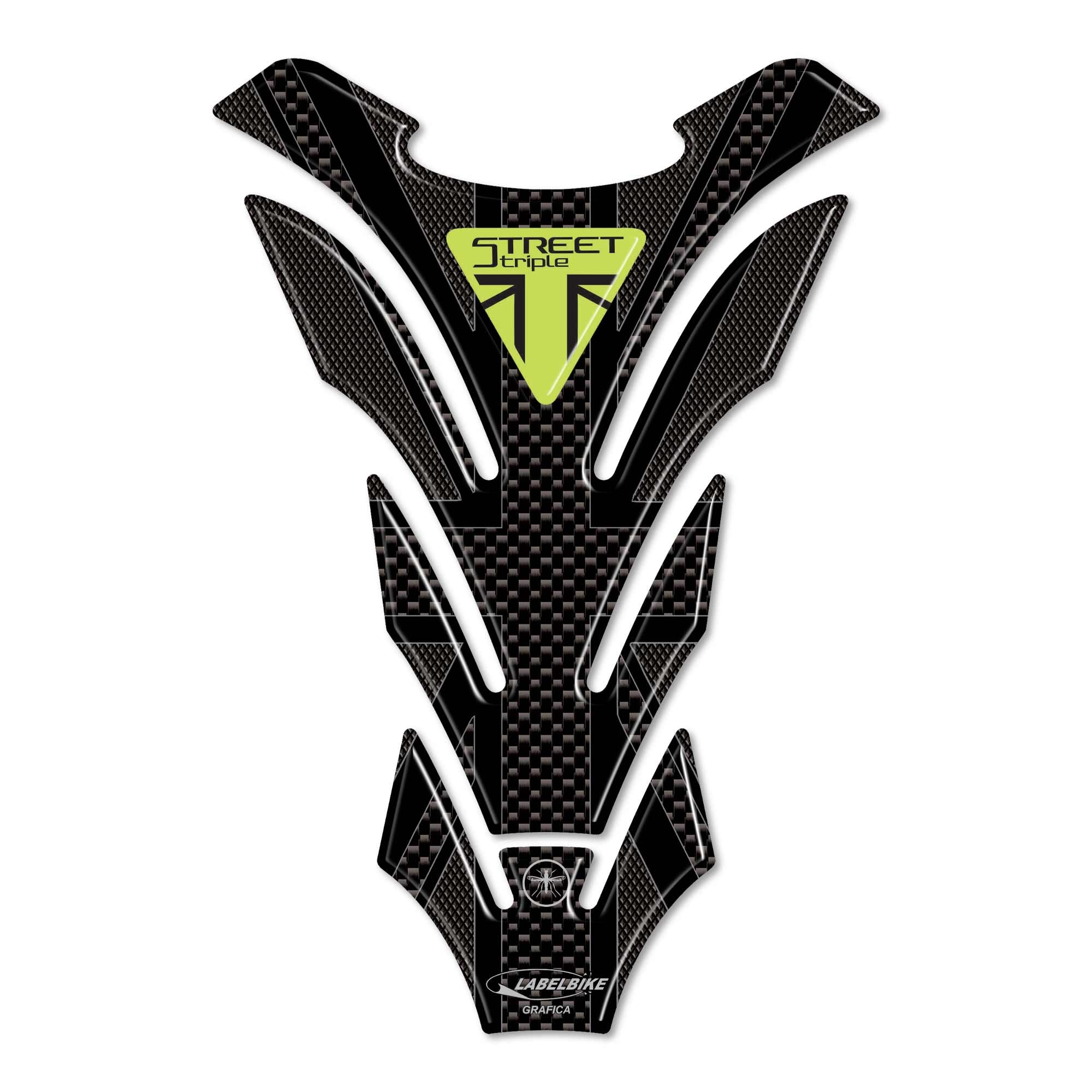 labelbike - 3D Aufkleber Motorrad Tankpad Schutz und Dekoration aus Harz kompatibel mit Triumph Street Triple Union Jack