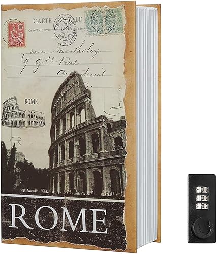 Caja fuerte de almacenamiento con cerradura de combinación de alta calidad, caja de seguridad portátil para libros, perfecta para el hogar, viajes,