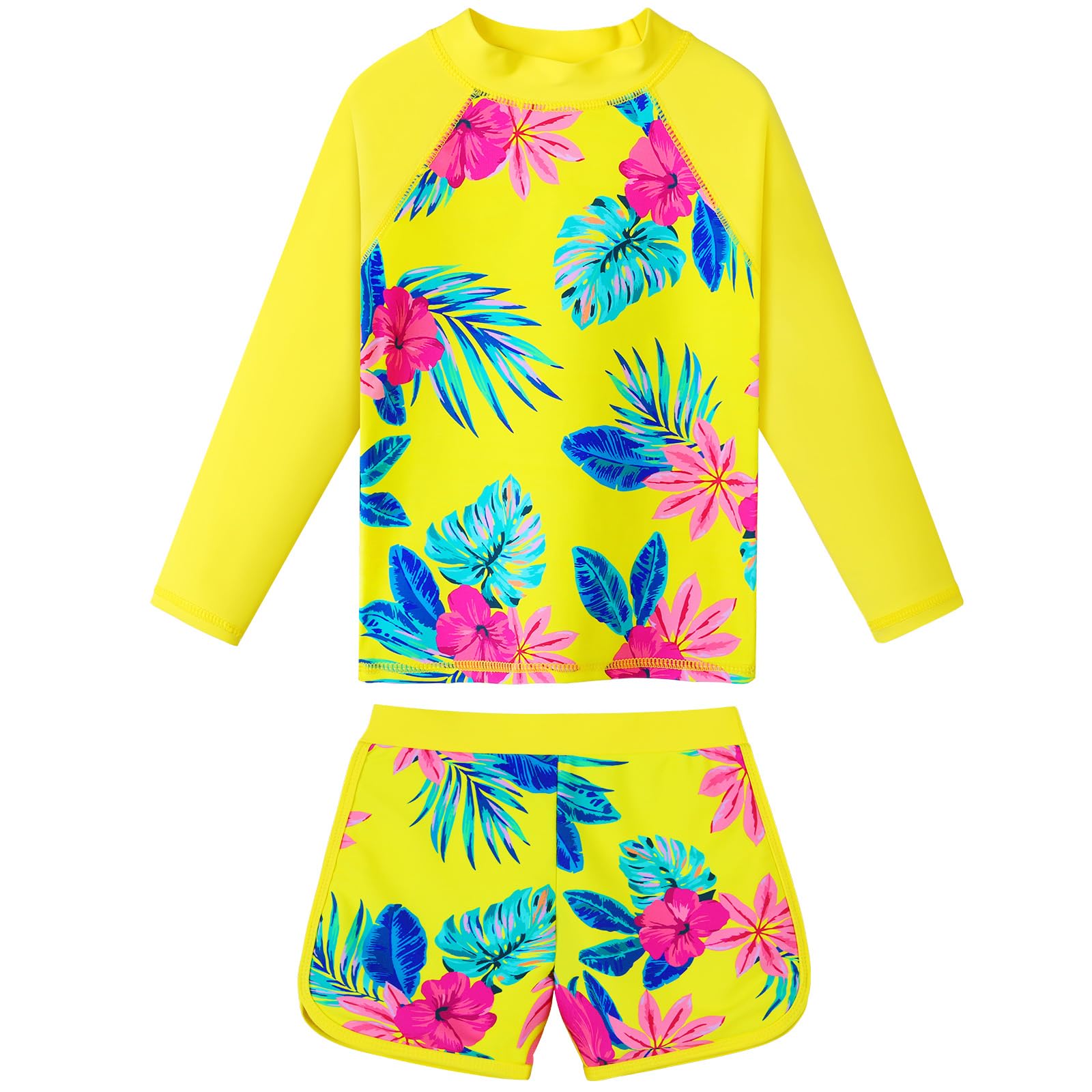 ZNYUNE Mädchen Zweiteiliger Badeanzug Stoffdruck Kinder Schw