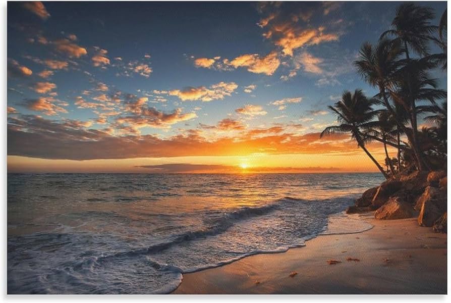 油絵 絵画 【夕暮れのビーチ】 油絵 絵画【夕暮れのビーチ】 絵画 HR