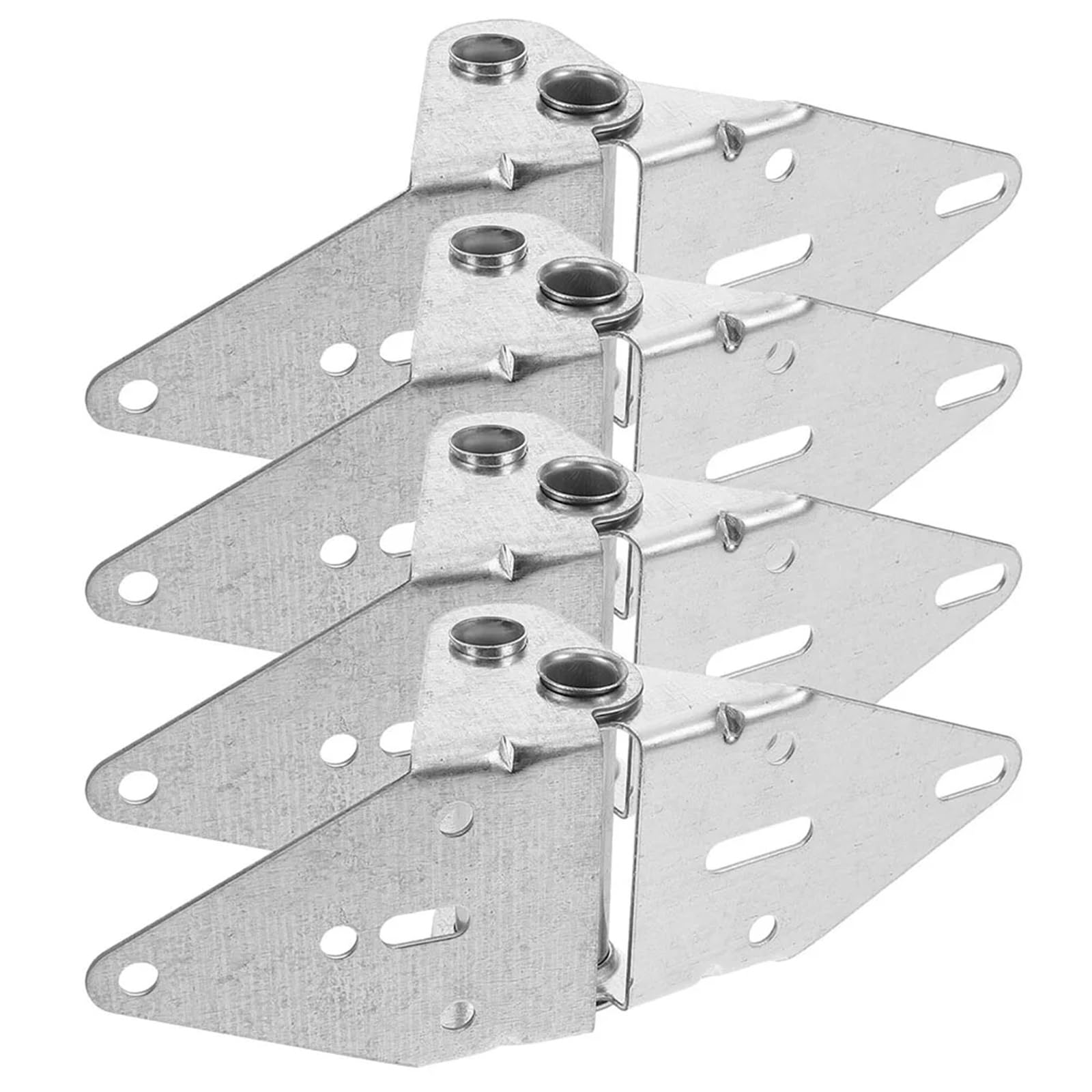 Superhao One Color Garage Door Bracket 4Pcs Garage Door Hinge Iron Replacement For Thickened Load-Bearing Automatic Closing Hardware For Residential Doors