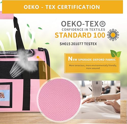 Miniatura 3 de Transportador de Gatos Portadores de Mascotas Aprobado por Aerolíneas para Perros Pequeños Portadores de Gatitos para Gatos Pequeños y Medianos de