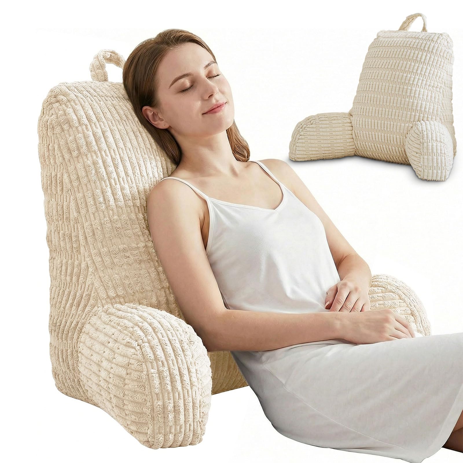 Coussin de Lecture, Coussin de Dossier et Oreiller de Lecture pour Lit et Canapé, Coussin de Soutien Confortable pour s’Asseoir, Lire et Regarder la Télévision