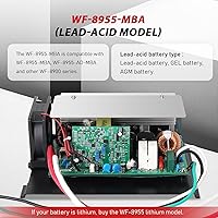 Vista 3 de WF-8955-MBA, 55 amperios para convertidor de potencia WF-8955PEC, carga inteligente de tres etapas para batería de plomo-ácido RV, compatible