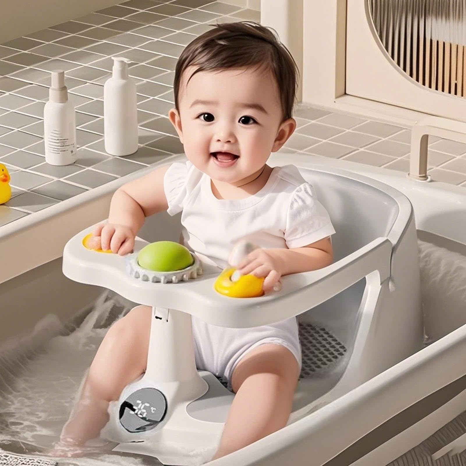 Sedile Da Bagno Per Neonato Lattante Bebè Piccoli Seggiolino Da Vasca | Neonato Sedie Per Vasca Da Bagno Per Bambini Seduti E Giocattoli Da Bagno Sicuri Per , Famiglie E Ragazzi