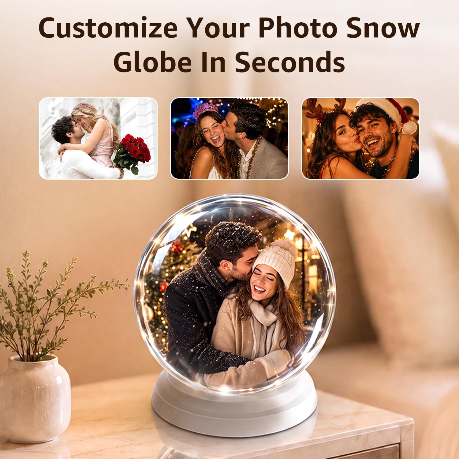 Memory Orb Video Player, 3.15’’Crystal Sphere with Video Photo Player