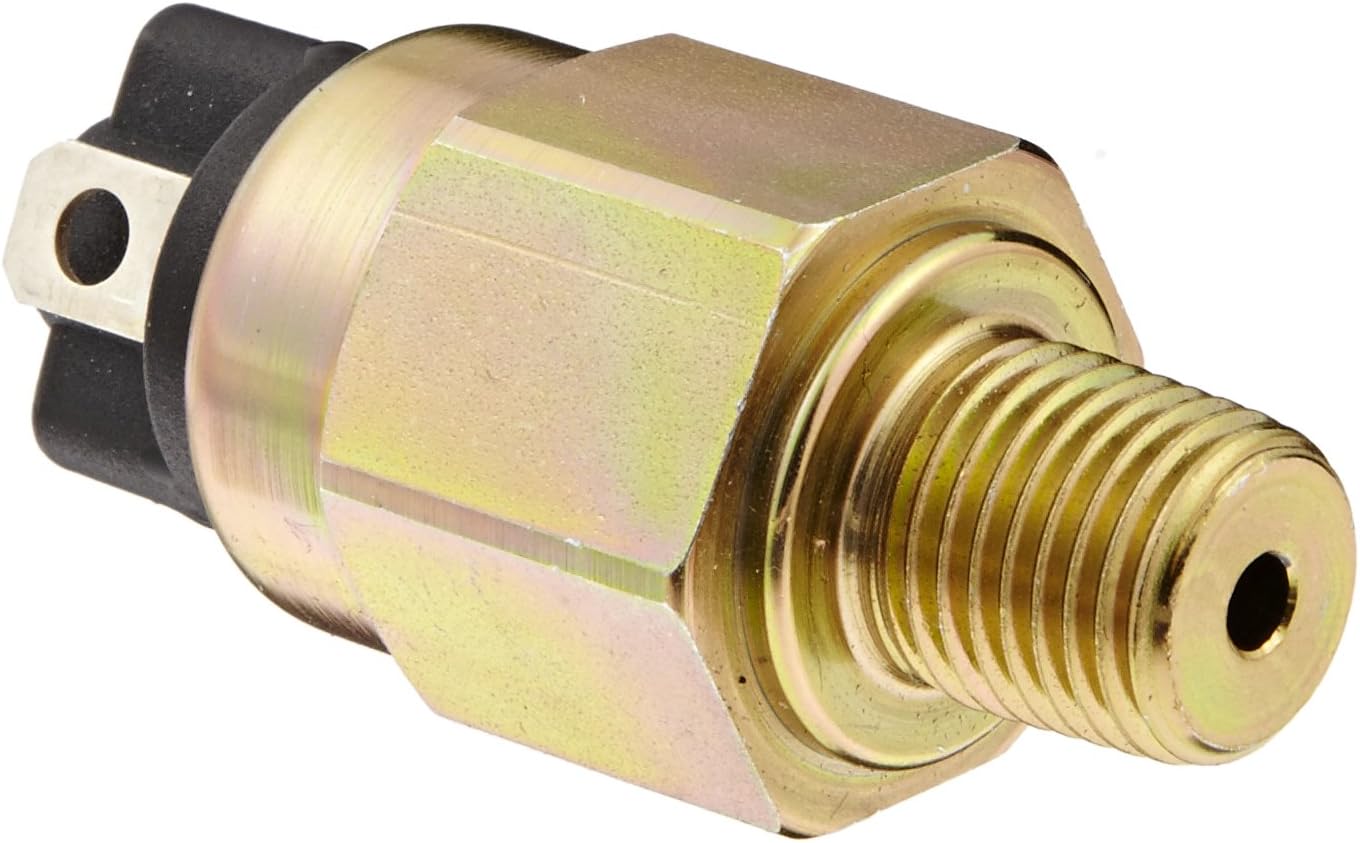 Gems PS61-10-4MNZ-A-SP Series PS61 OEM Subminiature Pressure Switch, SPST N.O. Circuit, Spade Terminal, 10-60 psi Range, 1/4" MNPT Steel Fitting