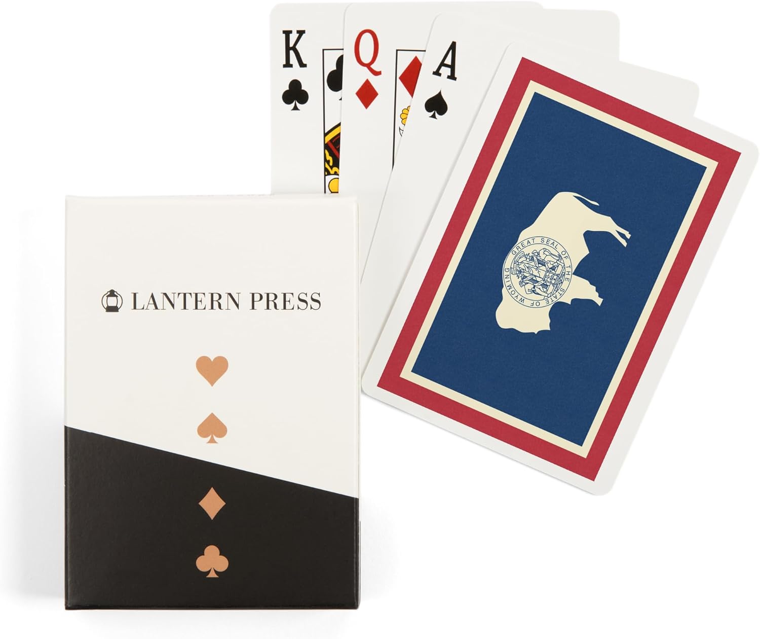 Wyoming State Flag, Letterpress, 52 Playing Cards for Adults, Poker Size Card Deck