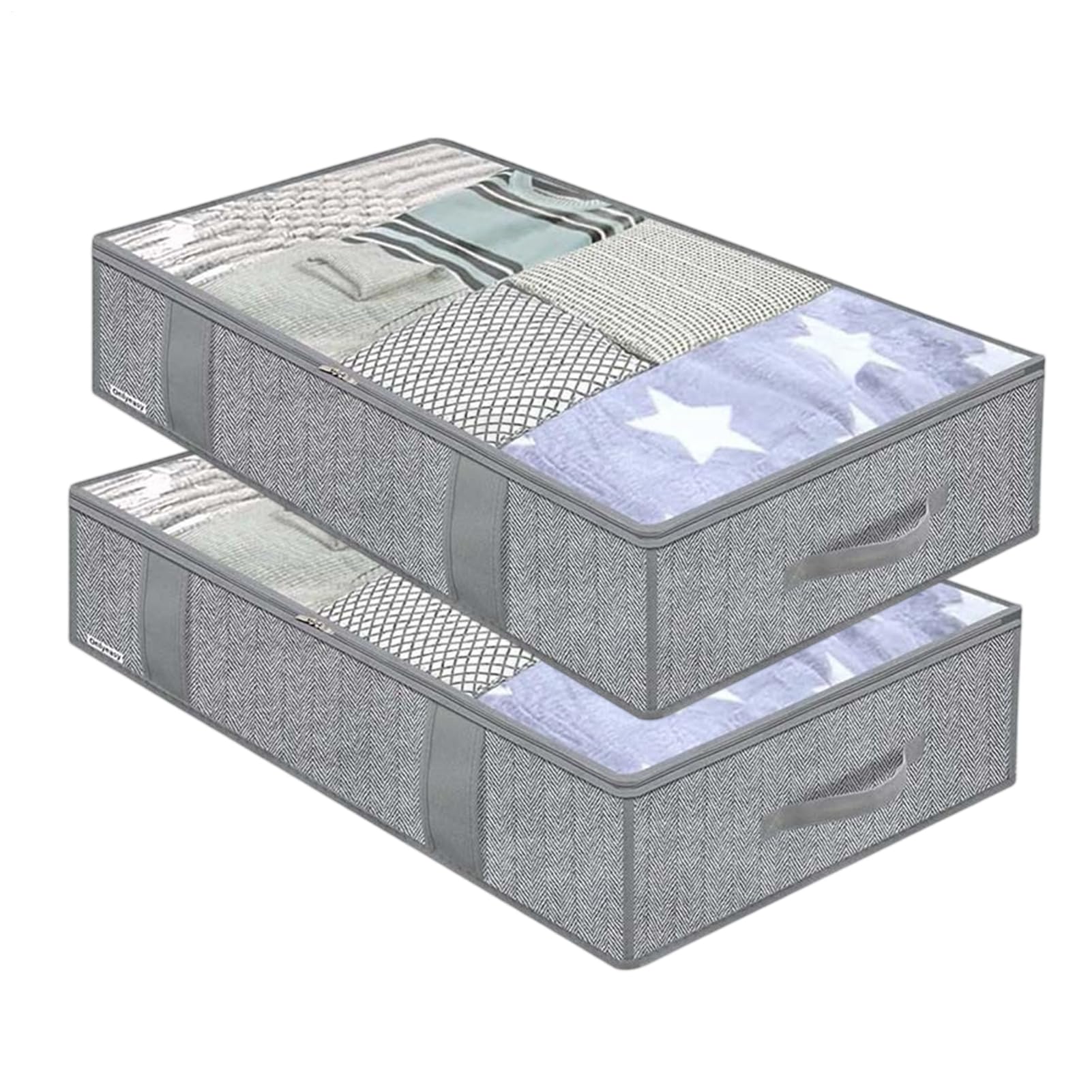 Cajas de almacenamiento debajo del sofá para juguetes y mantas del salón y dormitorio familiar