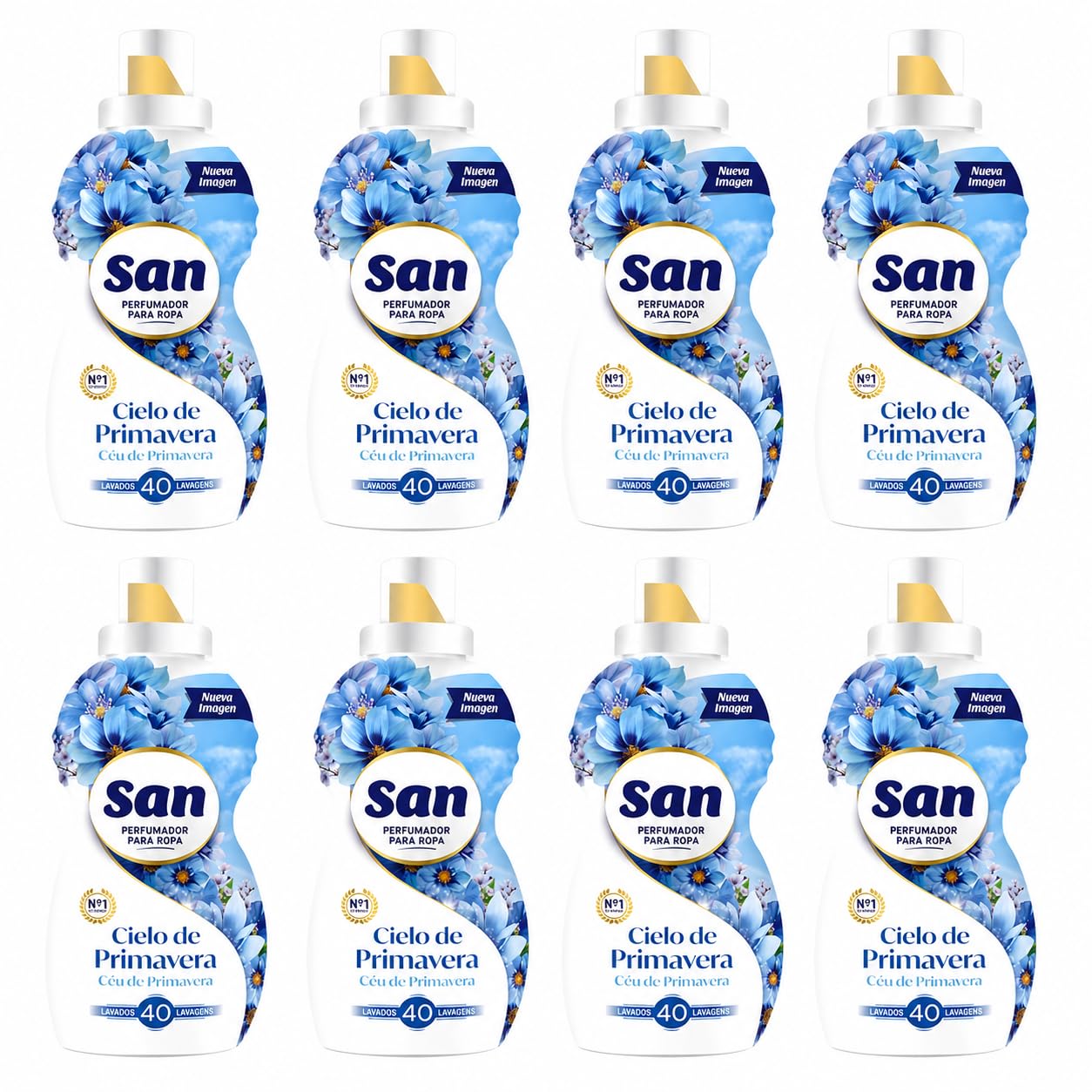 Rasmacor | Pack 8 unidades SÁN Perfumador para Ropa Lavadora | Fragancia Cielo de Primavera | Duradera 40 Lavados
