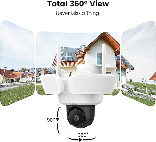 Miniatura 8 de Cámara de seguridad con reflector aoSu al aire libre con cable, cámara de seguridad 3K UHD para exterior, vigilancia con cobertura de 360°,