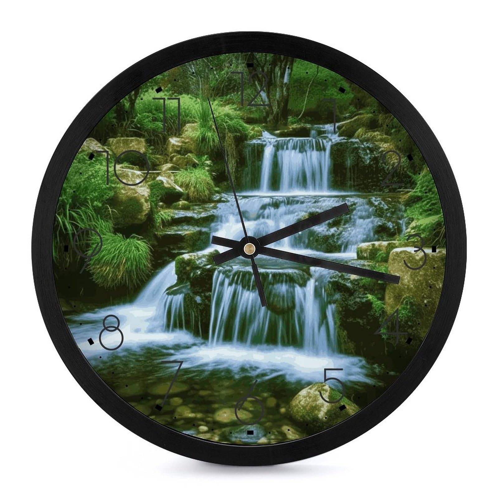 Horloge murale moderne ronde de 25 cm à piles pour salon et bureau