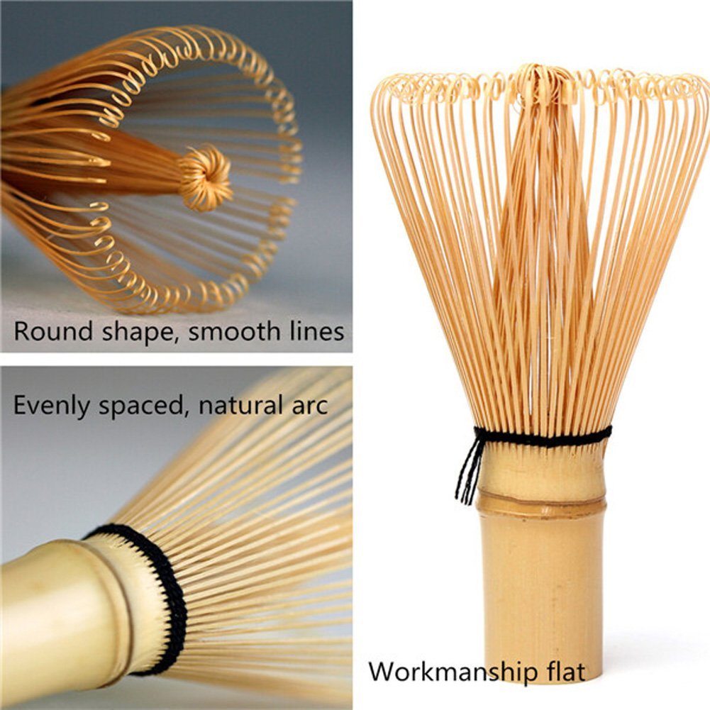 Occitop Bamboo Matcha Green Tea Powder Whisk Chasen Brush Matcha Whisks Tool (Bamboo)