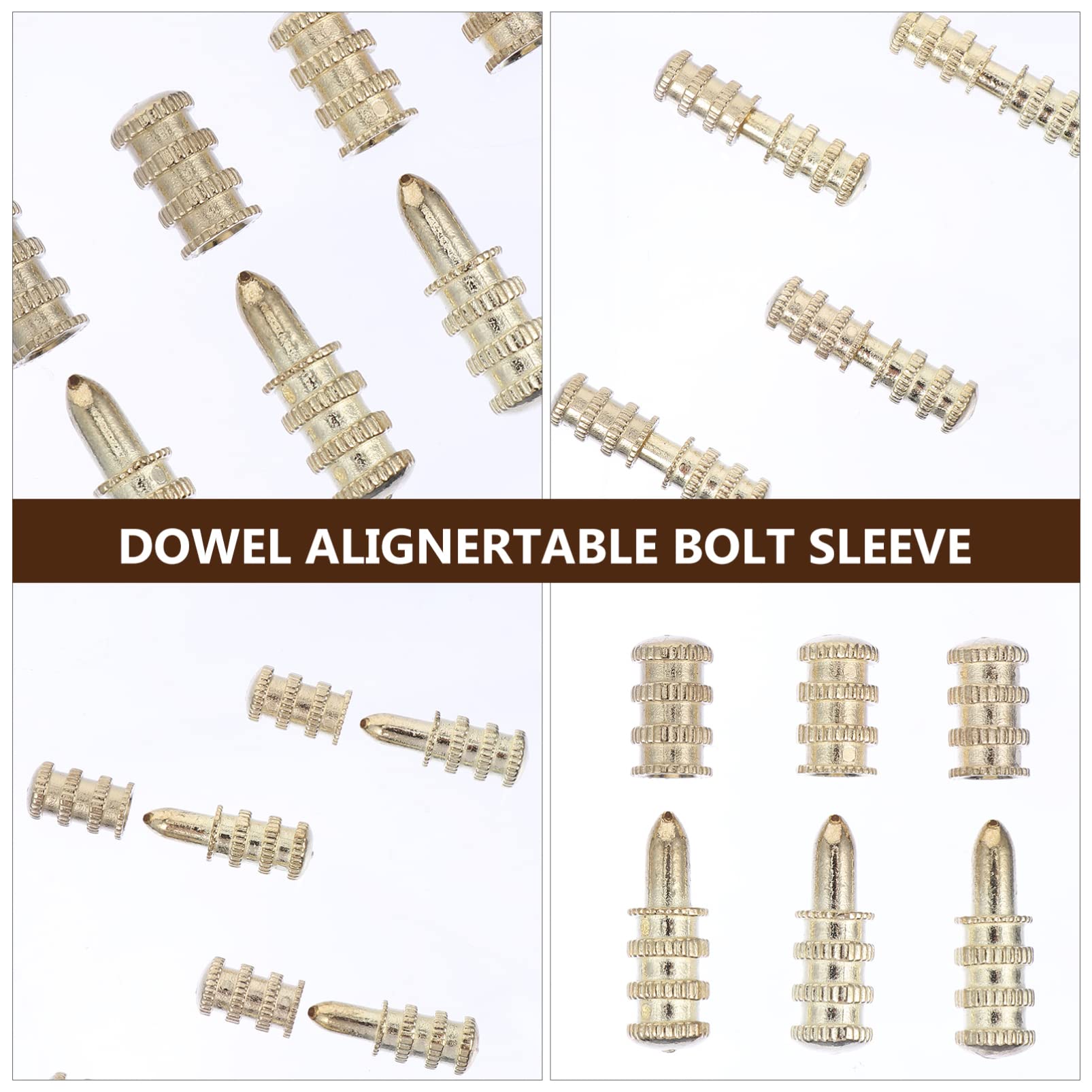 POPETPOP Escritorio Conector Perno de La Tabla de La Tabla de Alineadores Pin de Alineación Pines Hardware Hardware Pines de Latón con Insertos Roscados para Madera