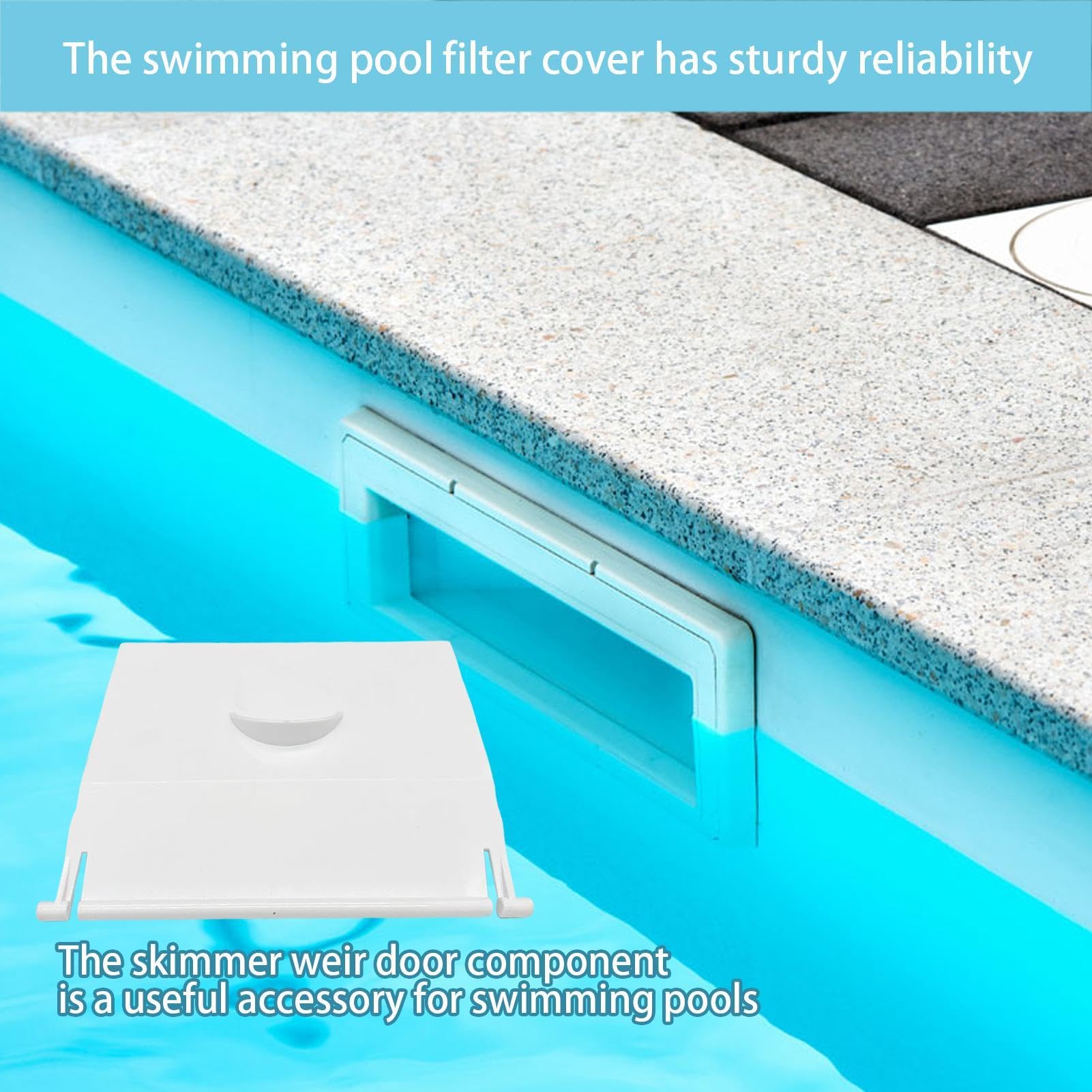 Repuesto De Solapa Para Skimmer De Piscina – 14,5 X 12,5 X 1,8 Cm, De PVC, Fácil Instalación, Compatible Con Skimmers Estándar