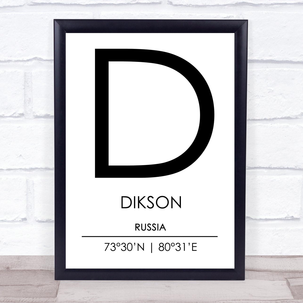 Amazon Com Dikson Russia Coordinates World City Travel Quote Wall Art Print Home Kitchen