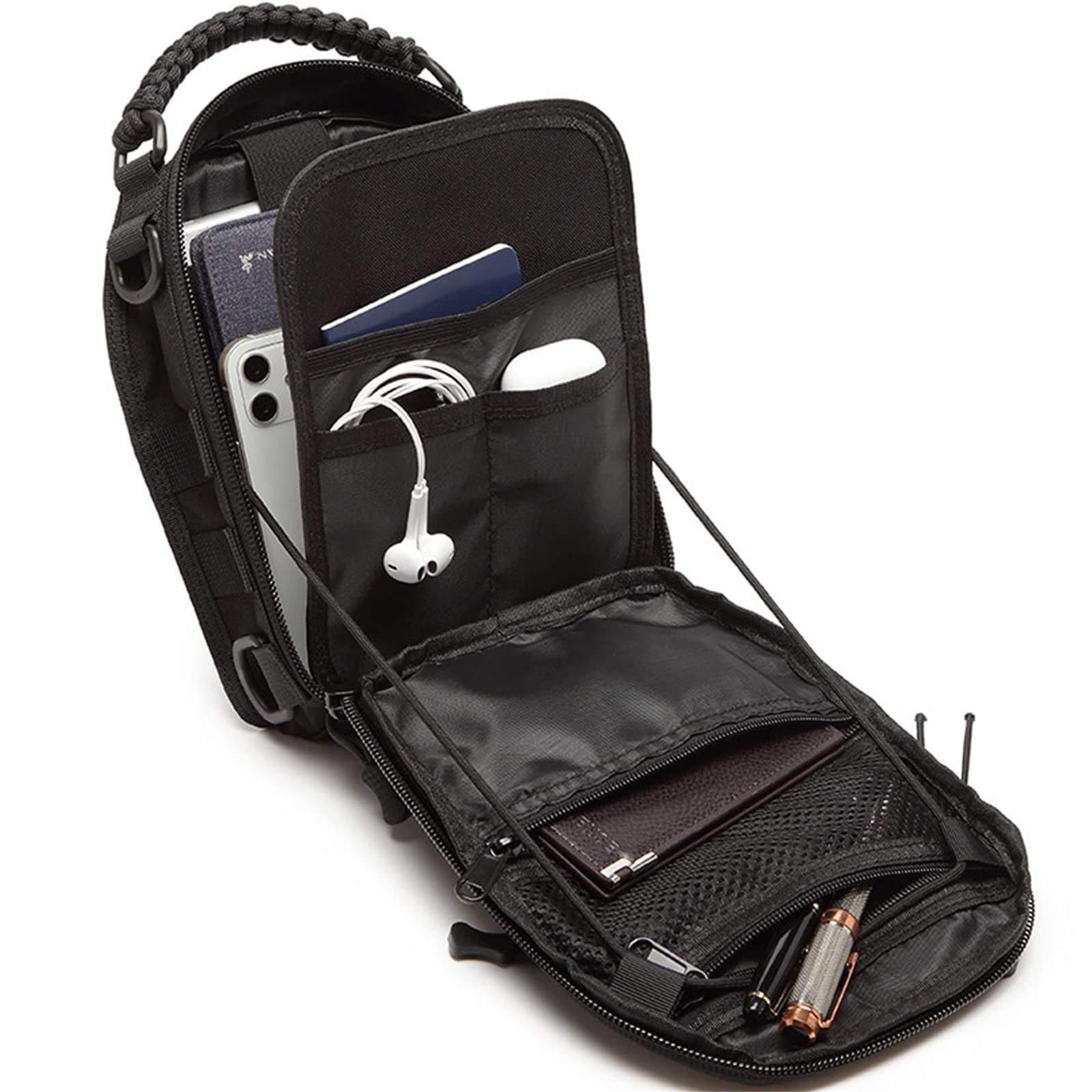 Borsa a tracolla tattica militare Borsa a tracolla da uomo Borsa da petto all'aperto Arrampicata Campeggio Pesca Trekking Borse Molle
