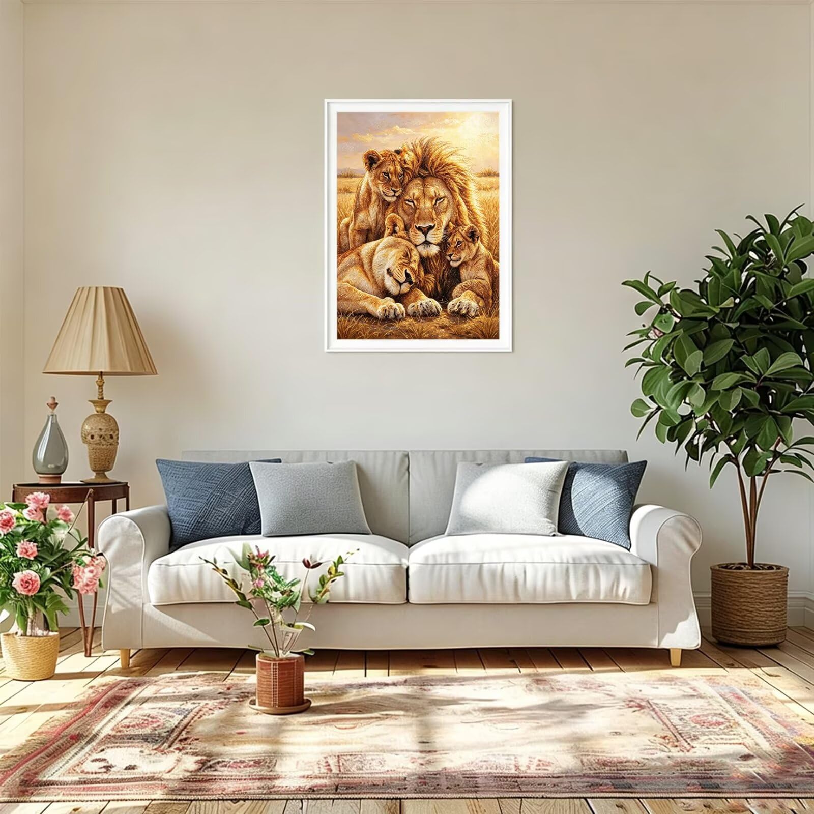 5D Lion Diamond Painting Adulte Ronde Diamond Peinture 60x80cm-1467