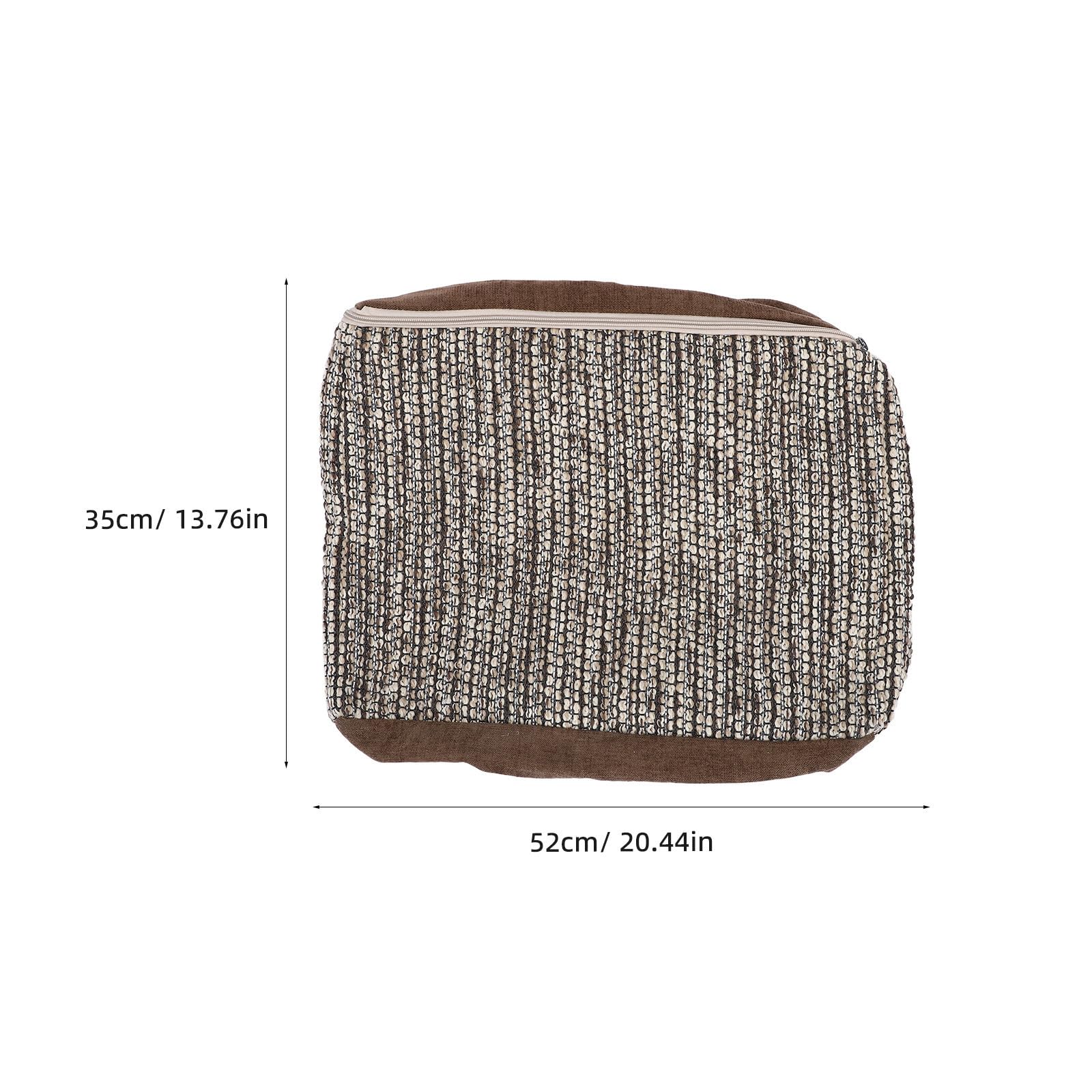 Kratzfeste Baumwolle Hockerbezug 52x52x35cm Waschbare Schutzhülle für Ottomane Ersatzbezug für Fußhocker Bequemer Bezug für Wohnzimmer und Zuhause