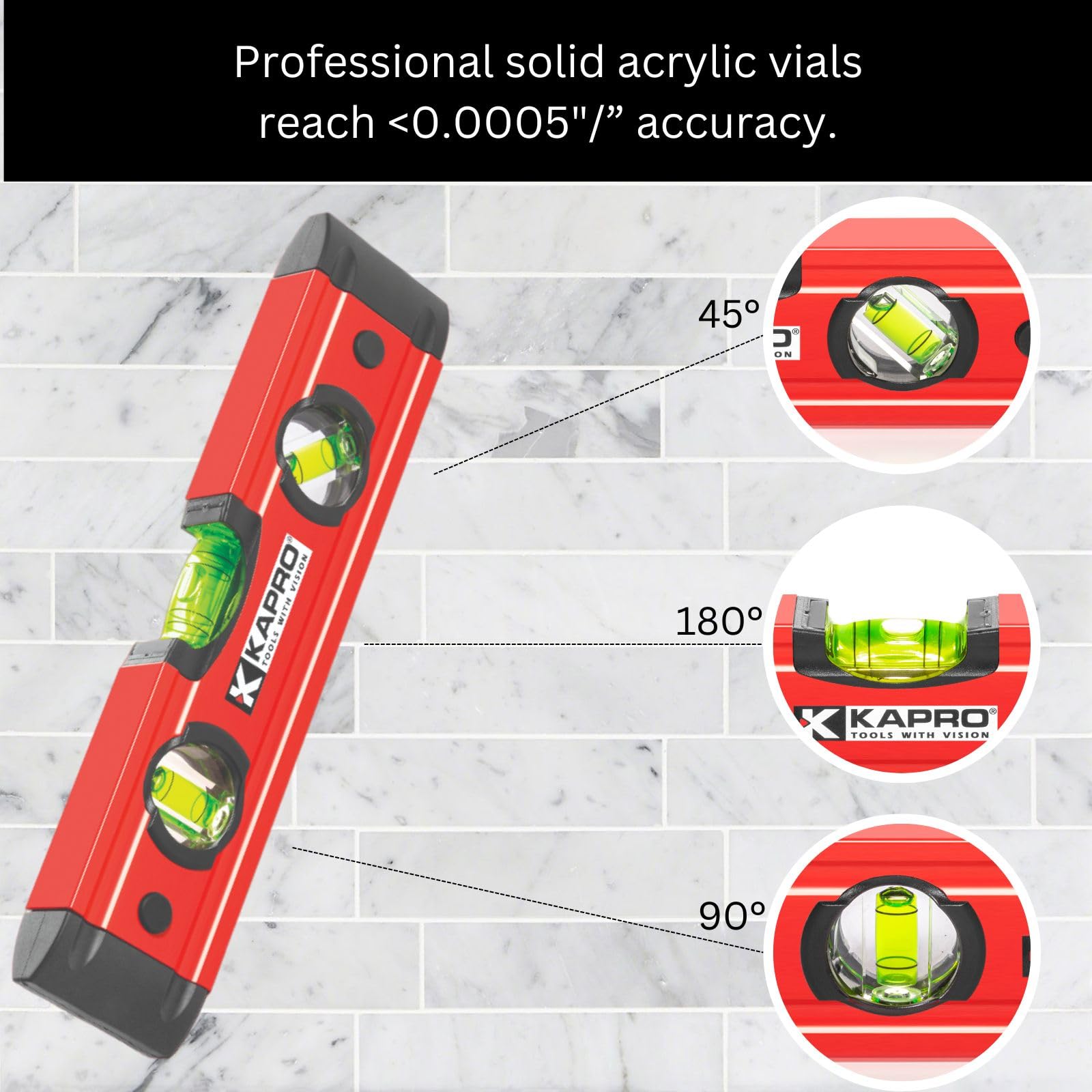 KAPRO 10" Magnetic Torpedo Level - Durable & Accurate -6 KAPRO 10" Magnetic Torpedo Level - Durable & Accurate -6