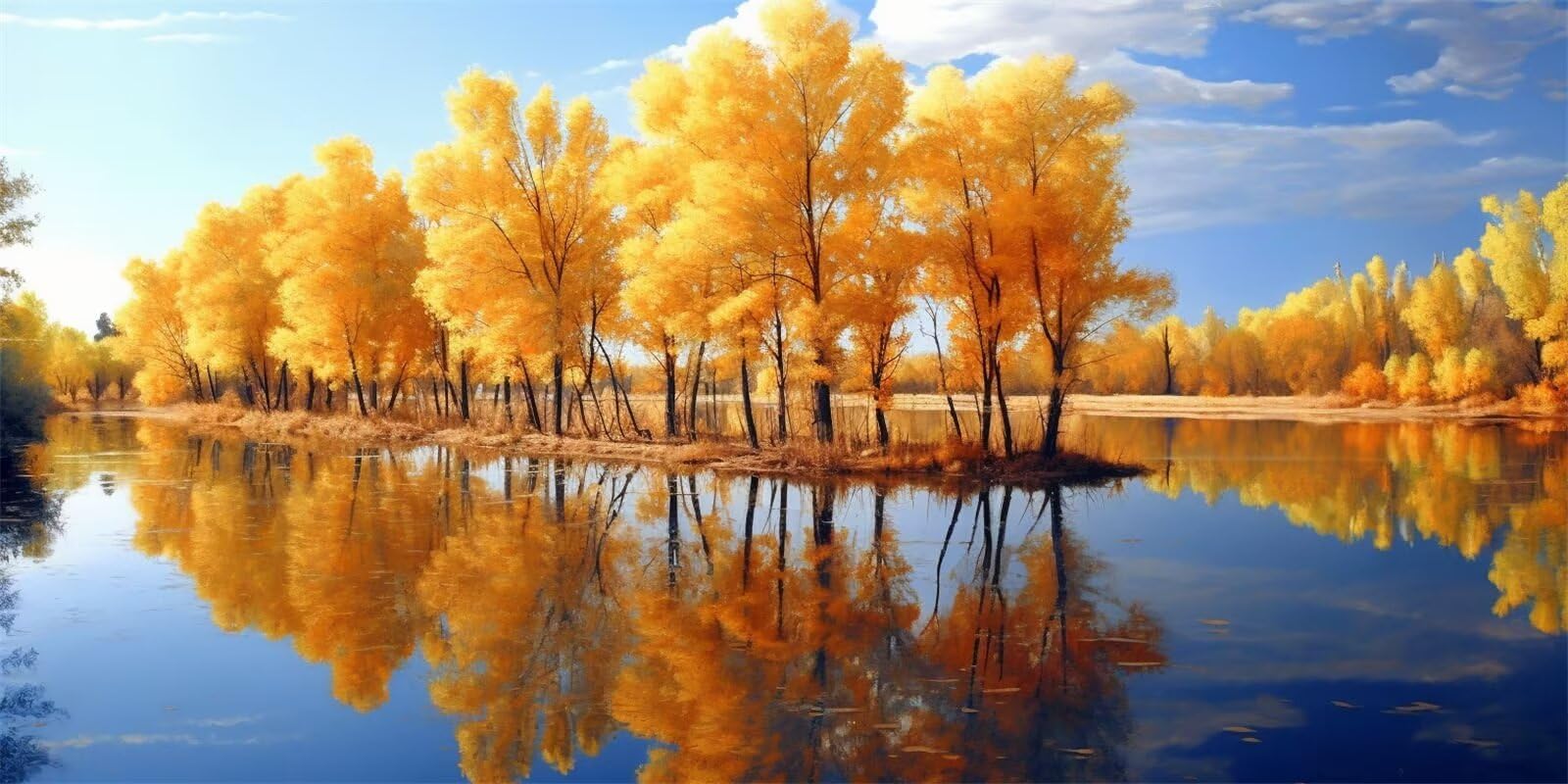 Autumn River Diamond Art, zestaw do malowania diamentami 5D, duży rozmiar, 180 x 90 cm, obraz Dimond, kryształowe zestawy artystyczne dla dorosłych i początkujących, DIY, haftowanie krzyżowe, do