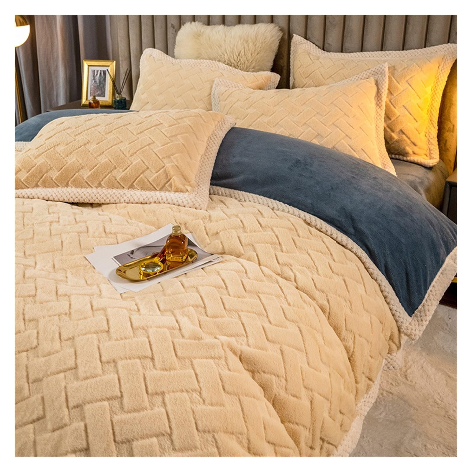 Housse de couette velours de lait contre le froid hivernal King