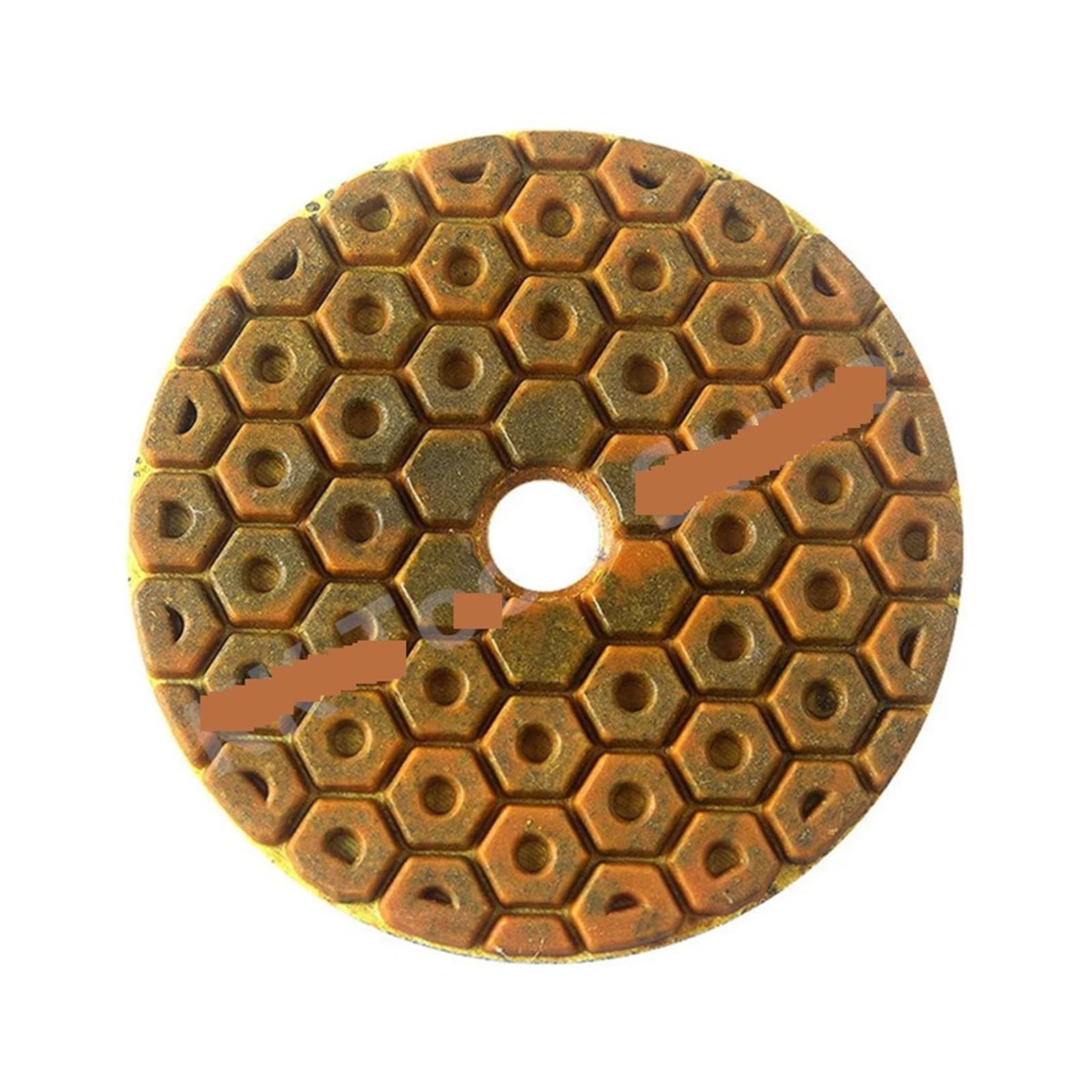 Almohadillas de pulido de diamante, 4 unidades, almohadillas de pulido de cobre húmedo de 4 pulgadas para herramientas de disco de molienda hexagonal de granito, 100 mm, mezcla de 4 granos