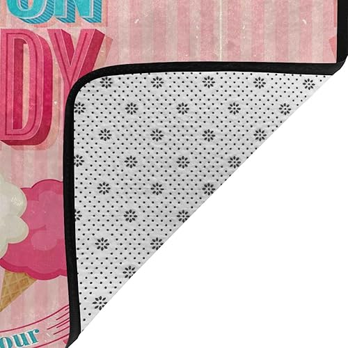 Miniatura 4 de Alfombra de franela de algodón de azúcar, antideslizante, suave y duradera para sala de estar y dormitorio