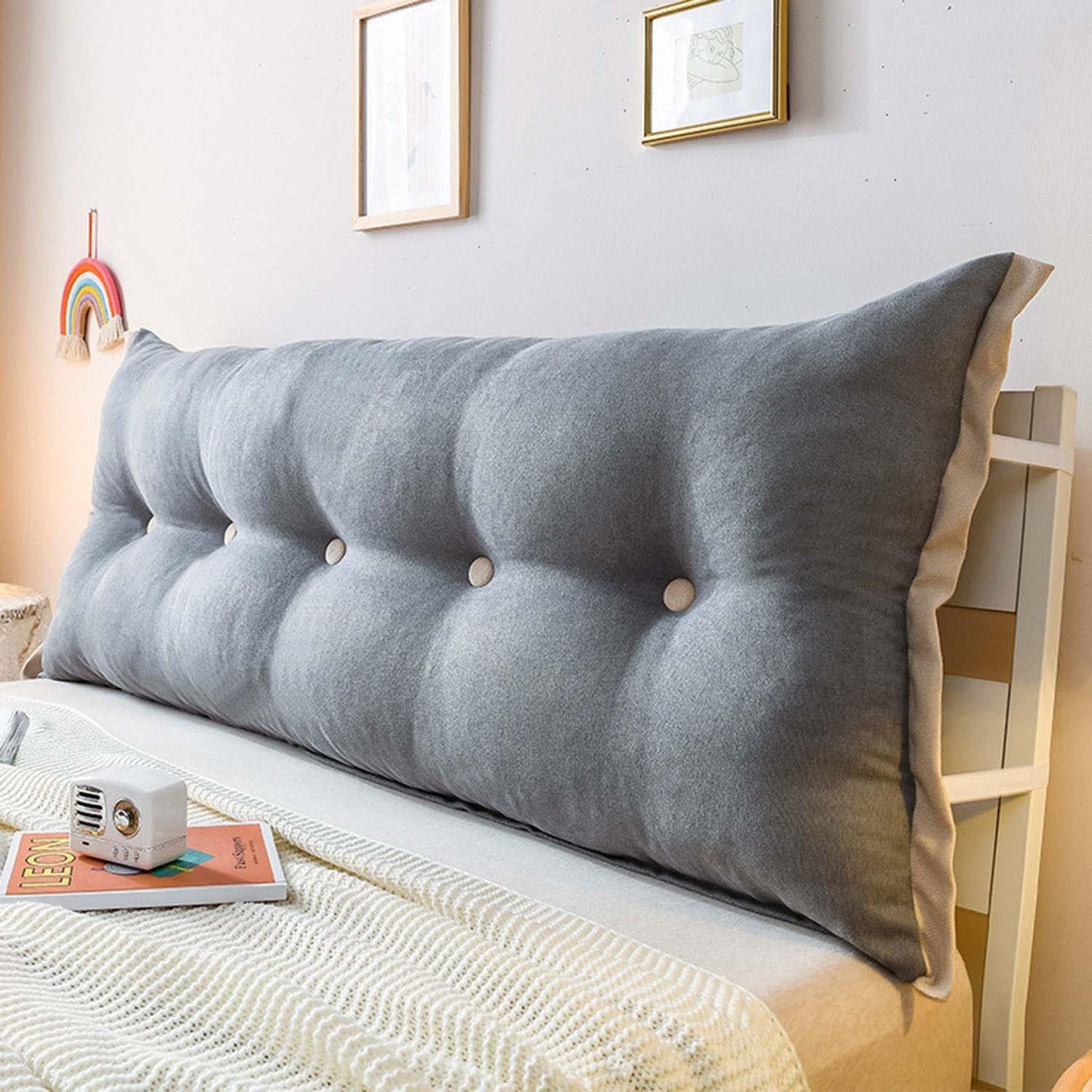 WNRLL 01,180X50X20cm, Headboards for Beds Lumbar Bed Pillow Reading Backrest Cushion Triangular Wedge Pillow Headboard Bolster Support Pillow