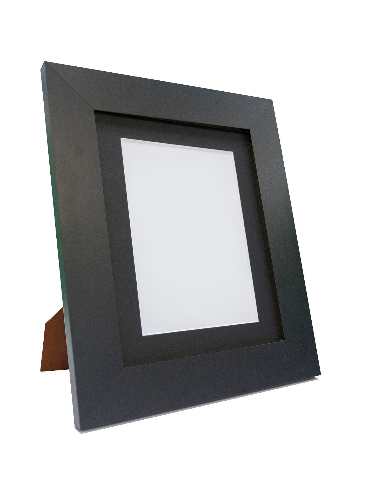 Frames By Post Black Mount Metro Black Photo Picture Poster Frame With A2 For Pic Size A3 (Plastic Glass)