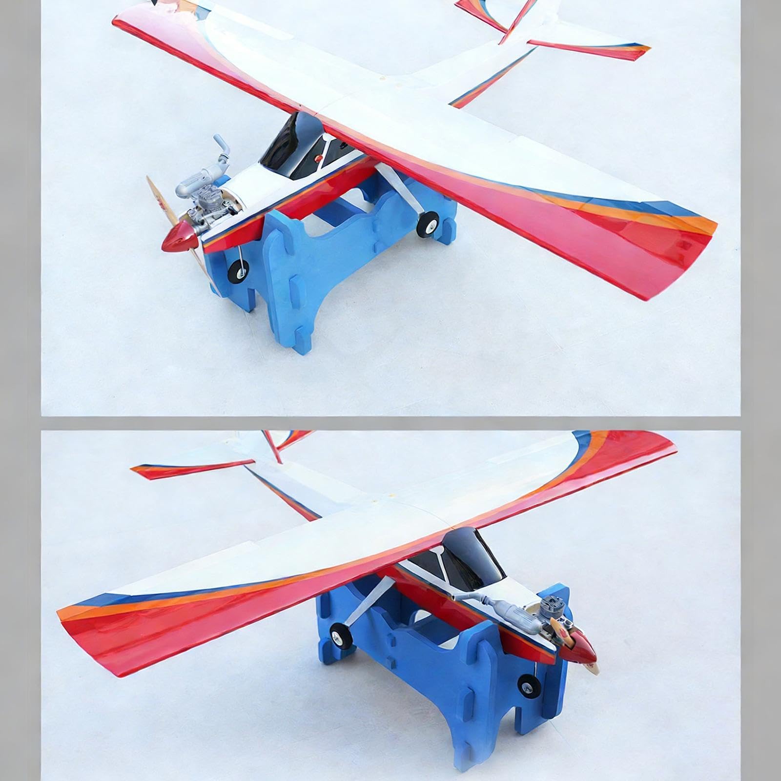 TISHITA RC Flugzeug Modell Ständer Eva Schaum Halter Doppelte Schlitze Flugzeug Unterstützung Flugzeug Gestell Abnehmbar für Reparatur Wartung RC Hobby Innen, Schwarz