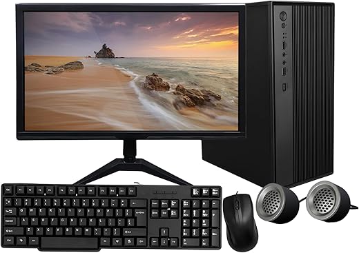 TECNICO Desktop Computer Set with 20-inch HD LED Monitor, i5 2400, 16GB RAM, 256GB SSD + 500GB HDD, 2GB Graphics Card, Windows 10, MS Office
