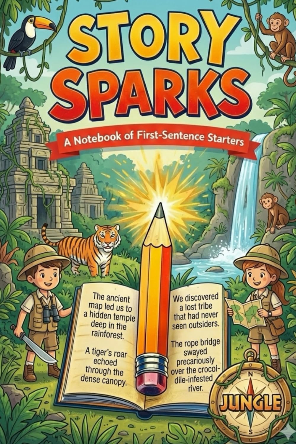Story Sparks: Jungle: Story Starters for Creative Kids: A Notebook of First Sentence Starters