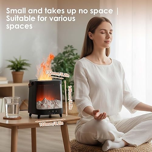 Miniatura 6 de Difusor de aceite esencial con control remoto, difusor ultrasónico de aromaterapia 4 en 1 y humidificador con 7 luces LED de color, apagado