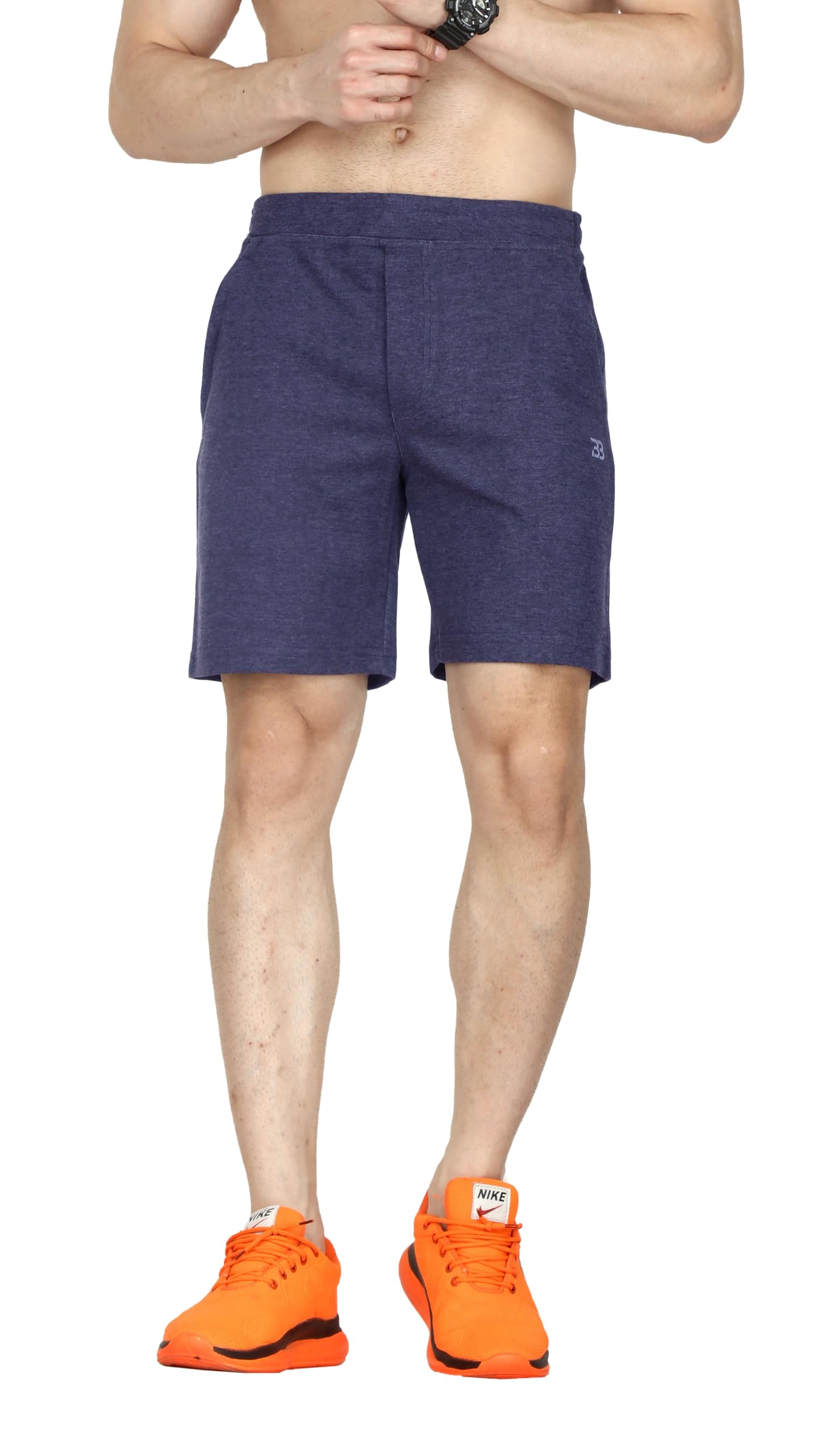 big button Men's Cotton Rich Regular Fit Shorts with Zipper Side Pocket-picture-16