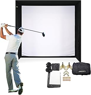 DIY Golf Simulator Enclosure - Easy-Setup Golf Simulators for Home - Includes SIGPRO Premium Impact Golf Screen, Enclosure Surround, Protective Foam Padding - Poles Not Included