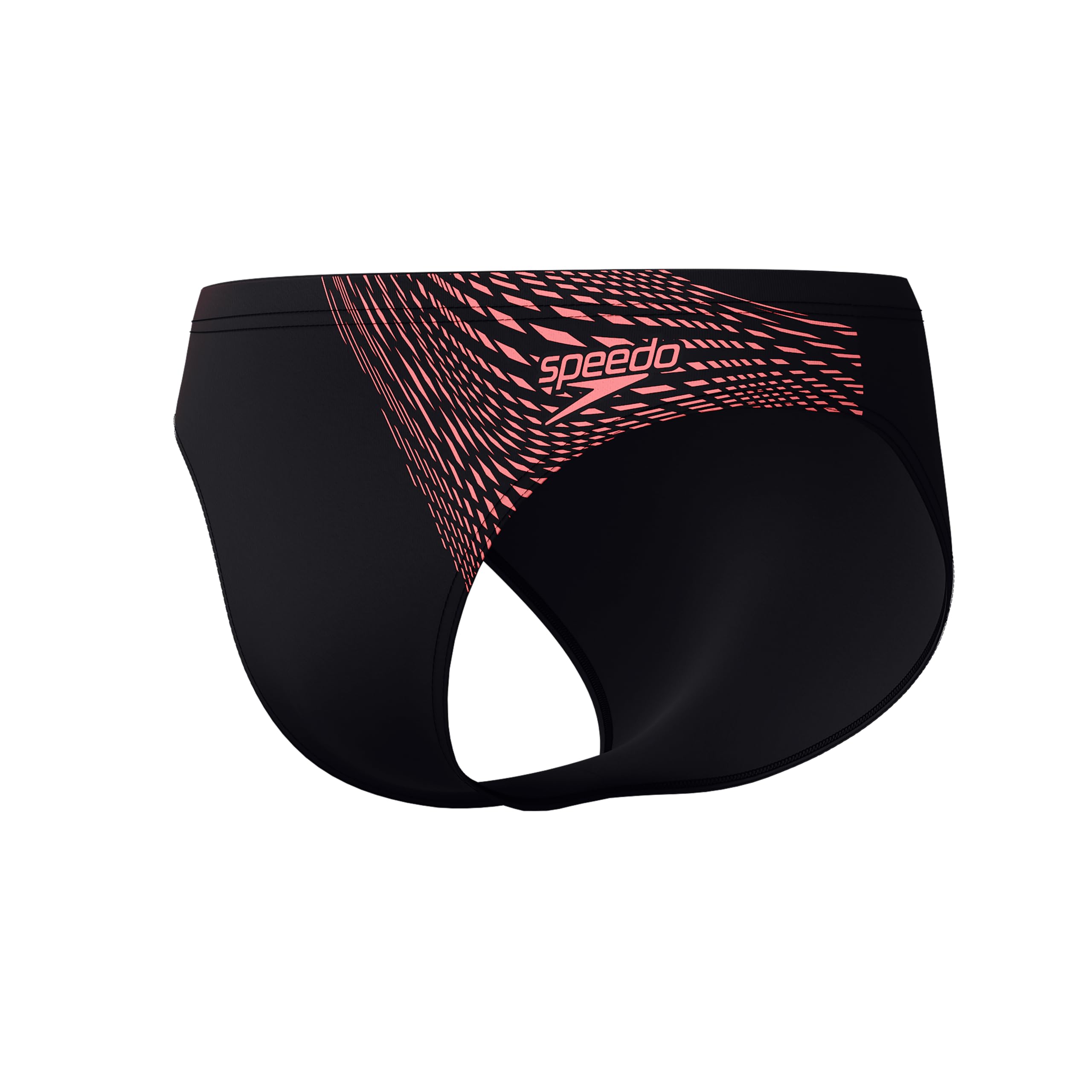 Speedo Herren-Badehose mit Medley-Logo, 7 cm, Schwarz und Korallenrot