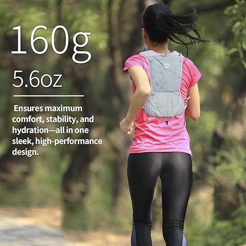 Miniatura 5 de Chaleco ligero para correr para mujeres y hombres, mochila de hidratación con bolsa de vejiga de agua de 1.5 L, accesorios para senderismo,