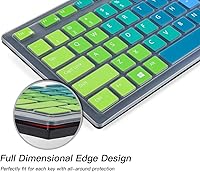 Vista 35 de Funda para teclado con letras grandes compatible con DELL KB216 KB216b KB216t KB216d KB216p Teclado con cable y protector de teclado inalámbrico