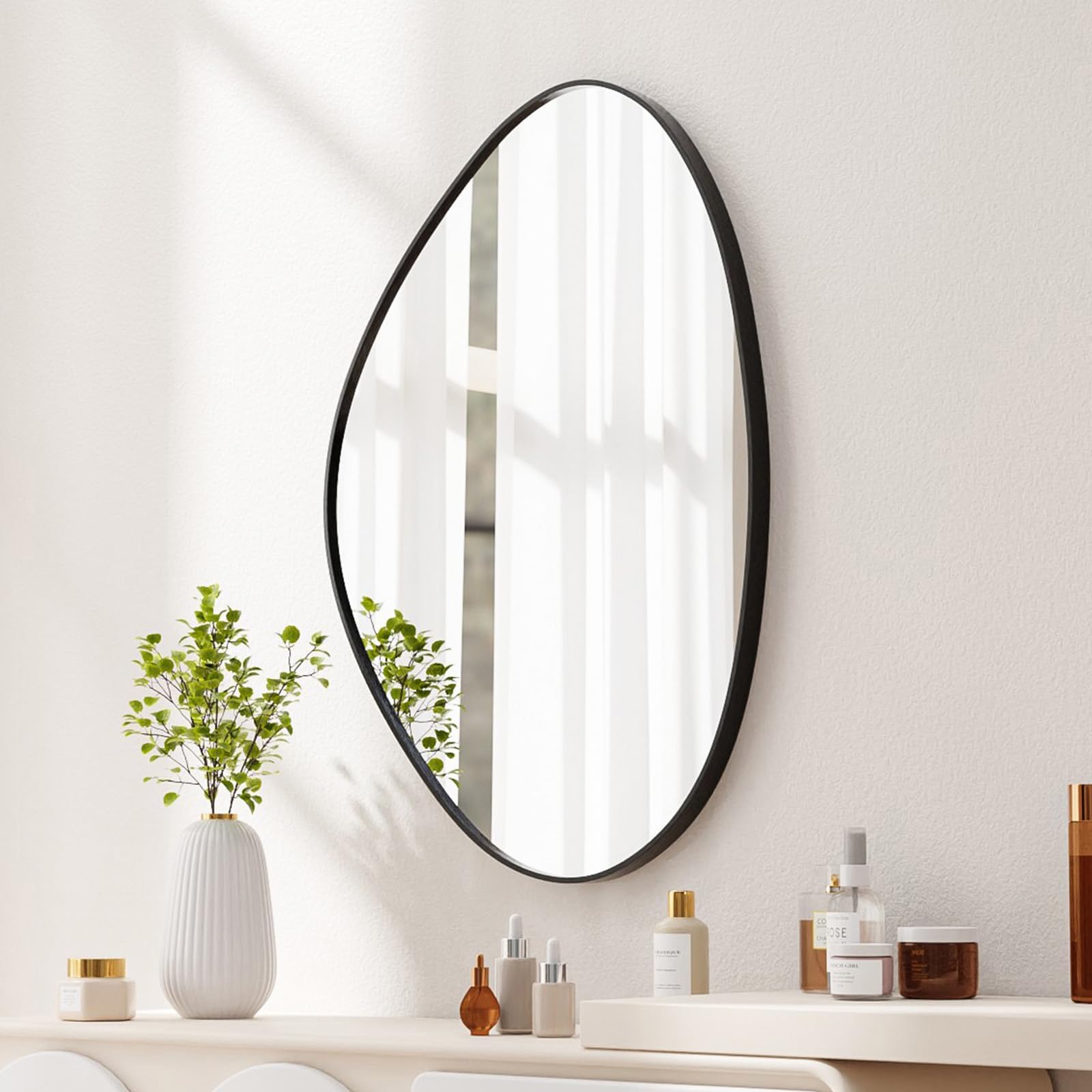SANHUAMAO Irregular Wall Mirror Asymmetrical Mirror for