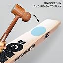 SAG Kashmiri Willow Cricket Bat, Professional, Natural Wood, Size 6, Leather Handle, Wide Edges 40-45 MM, with Free Bat Cover gallery image