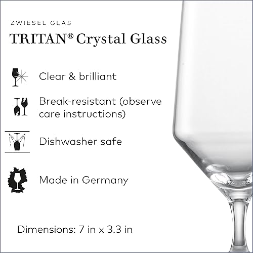Miniatura 2 de Schott Zwiesel Colección de copas de vino blanco Riesling de cristal tritán 101 onzas paquete de 6 unidades AguaBebida todo propósito Water