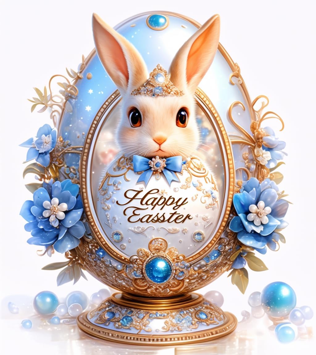 Amazon.com: GOUOYANA Diamond Art Kits for Adults, Rabbit Easter Egg 5D ...