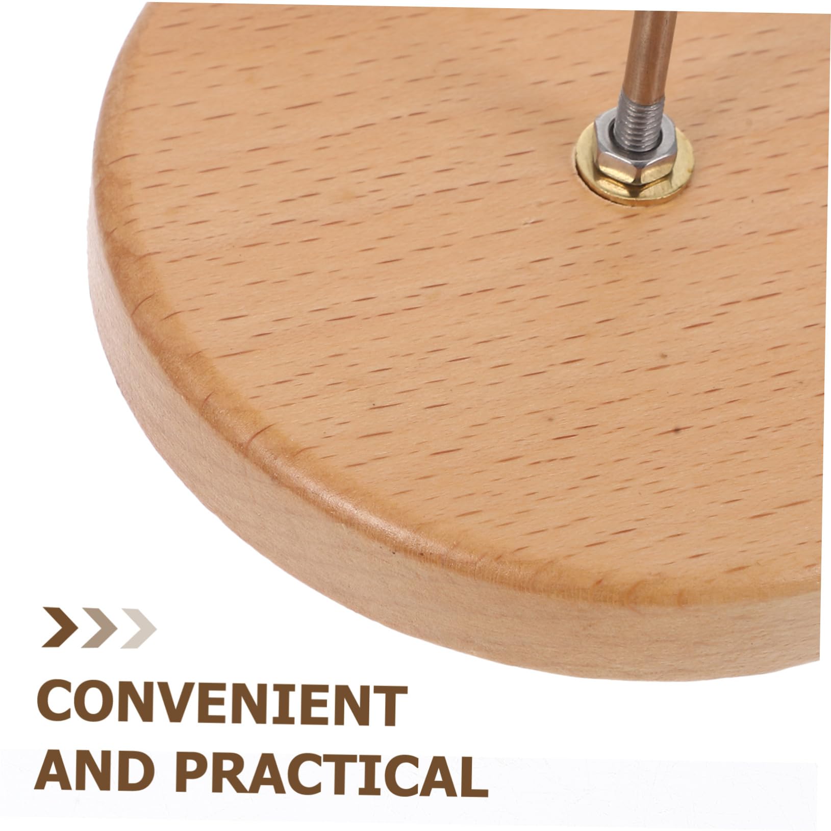 SEWACC 2pcs Metal Receipt Spike Holder with Wood Base Heavy Duty Bill Fork for Home Office Restaurant Stylish Memo Stabber for Secure Document Organization