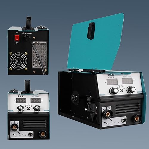 Miniatura 16 de Soldador MIG de 270 amperios, núcleo de flujo de 110 V/220 V, gas, inversor IGBT, antorcha y alambre de soldadura sólido de 2 libras, soldador 270