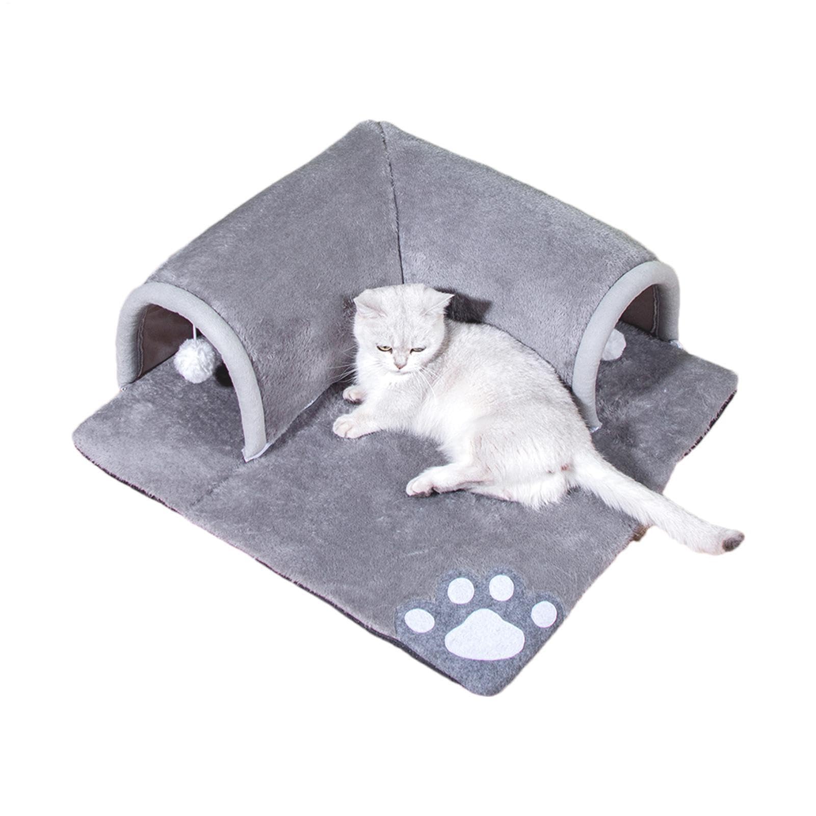 De Tube De Tunnel De Chat,Tunnel De Chat Et Jouet De Lit | Jouet de tube de chat de tunnel de lit de grotte pour animaux de compagnie - Nid amovible portable pour animaux de compagnie,