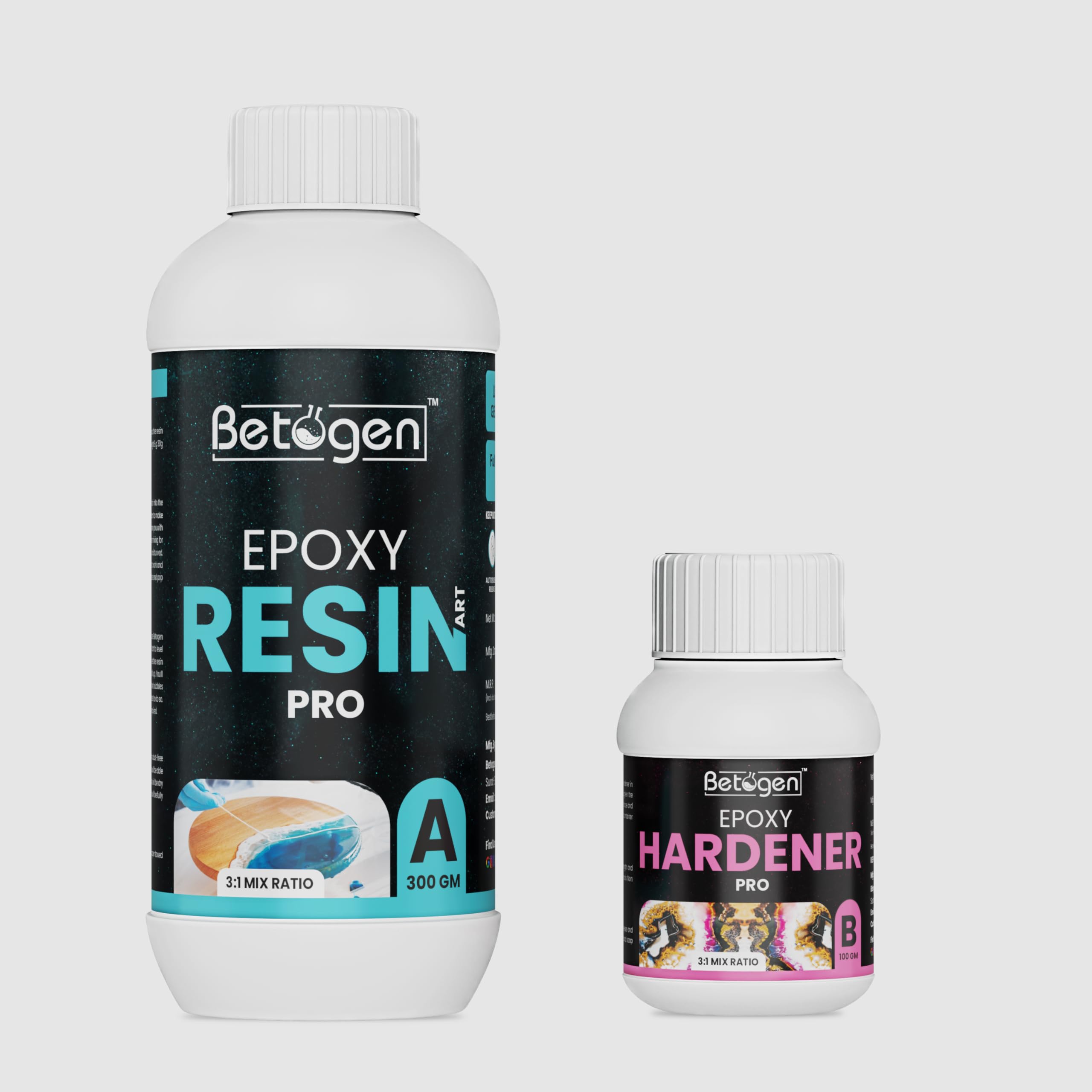 Betogen Epoxy Resin 3 : 1 - Ratio Resin and Hardener 400 gm set - Crystel Clear Resin - 300gm and Hardener 100gm, Art and Craft, DIY, Begginers Resin Art kit [ Resin :- 300gm And Hardener :- 100gm ] (B0CQG2FD62) Amazon Price History, Amazon Price Tracker